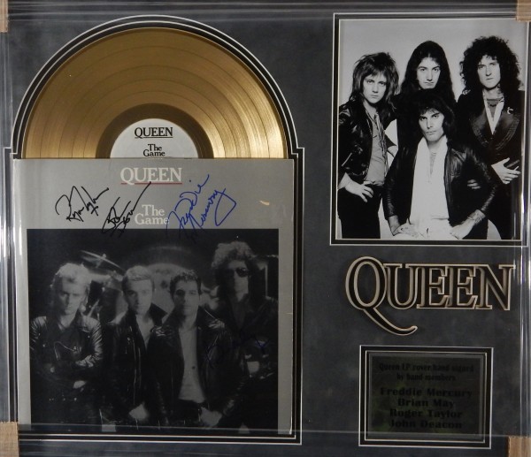 Queen Signed Gold LP Record Album "The Artwork Archive