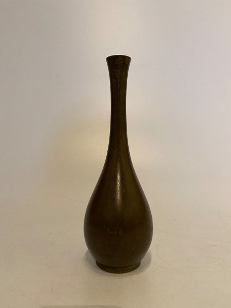 Small Bronze Ikebana Vase From The Collection Of Yume Japanese Gardens