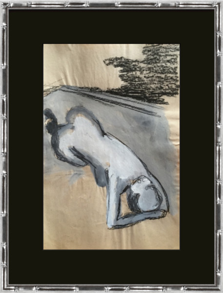 Female Nude Leaning Over From The Collection Of Mgh Discovered Art