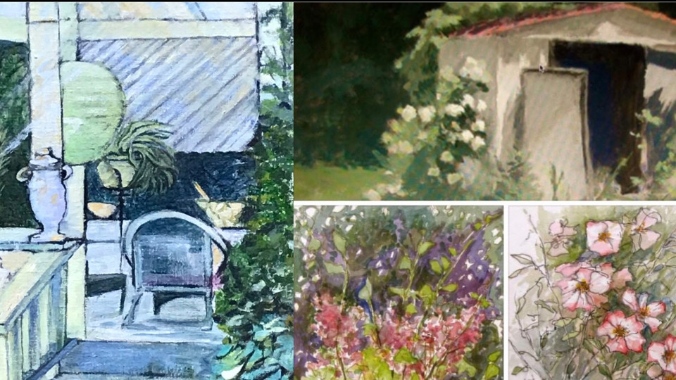 Opening day Jan. 15, 2021 “Baldesarre’s Italio Gardens “a painting exhibition 