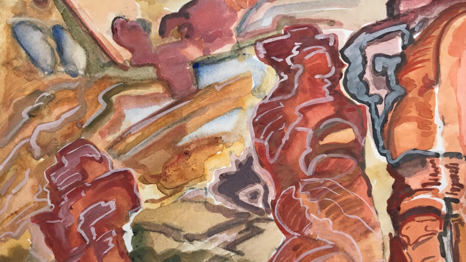 Red Rock Patterns is an acrylic from Arches National Park. It is currently hanging at the Art Presence Gallery along with Fall Reeds and Orchard Patterns.