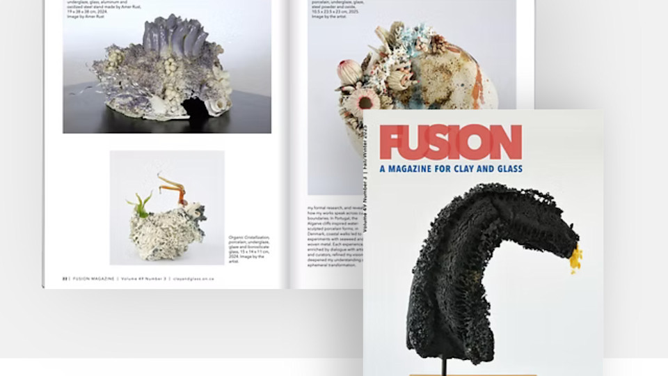 Featured on the Cover / En couverture — Fusion Clay & Glass Magazine