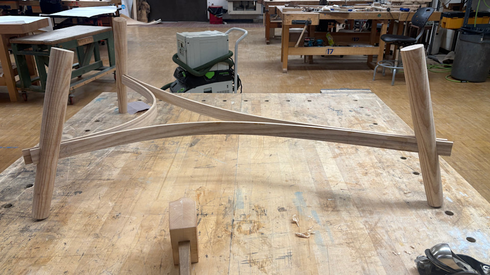 Bent coffee table prototype