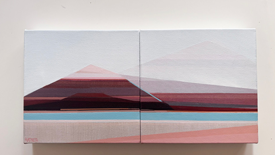 Sand Dune – Original Geometric Abstract Landscape Painting