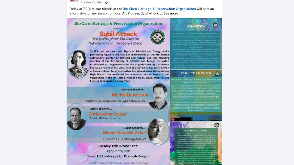 Rio Claro Heritage Presents Sybil Atteck