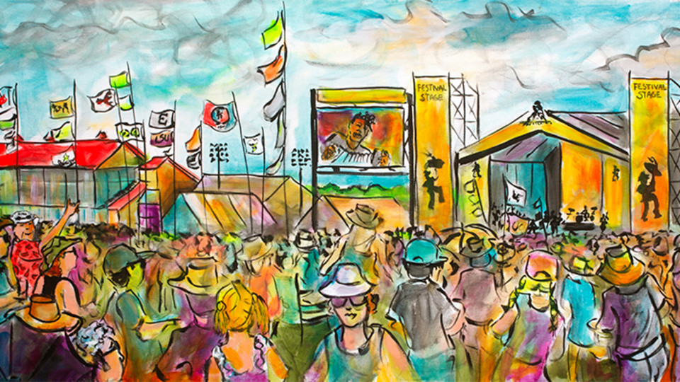 Experience the Magic of Jazz Fest Through Frenchy's Live Paintings