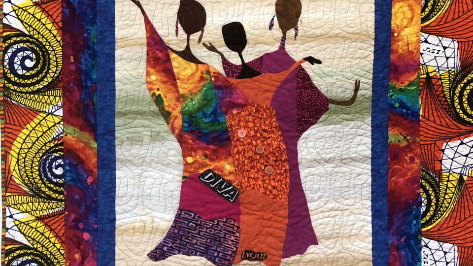 Jazz Festival Backup Singers Exhibits at Asheville Quilt Show