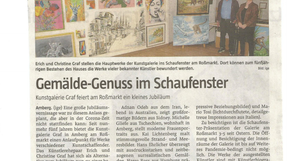 Newspaper ARTicle; exhibition in Amberg, Germany
