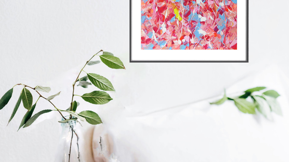 Pink Lake Abstract Painting Update 