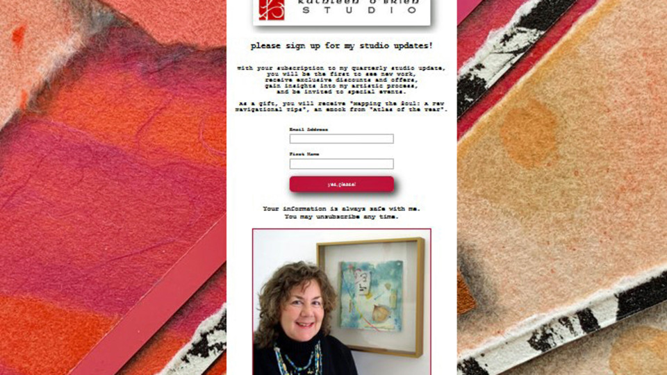 Please subscribe to my Studio Updates!