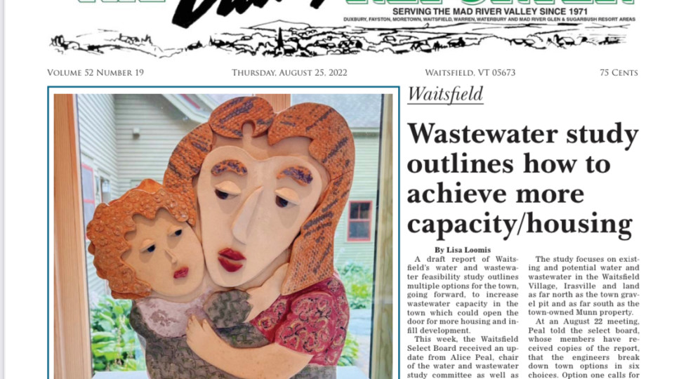 Bette Ann Libby featured on Valley Reporter front page 