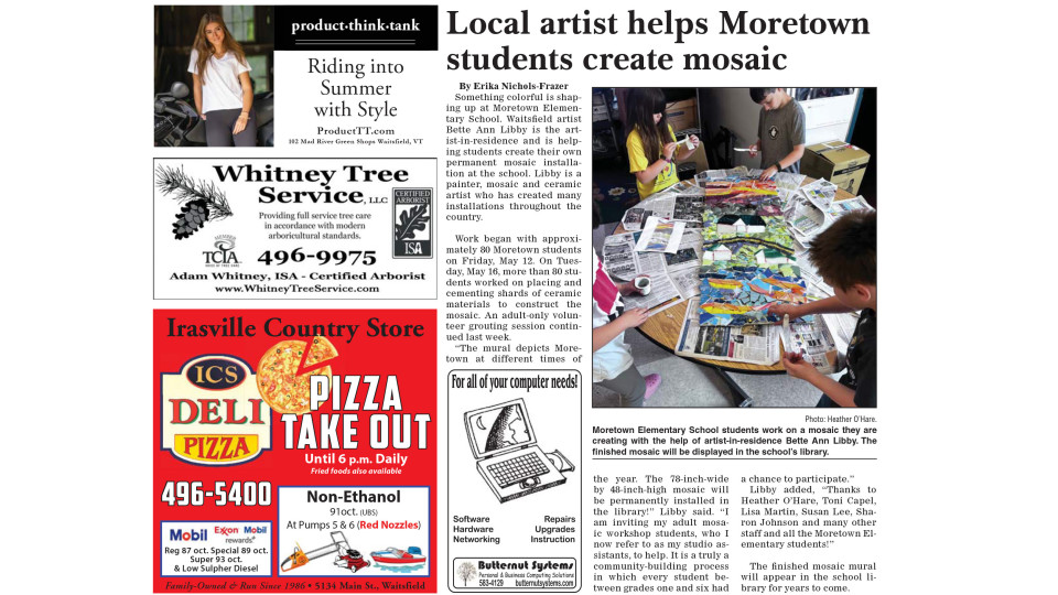 Bette Ann Libby featured in Mad River Valley Reporter May 25, 2023 