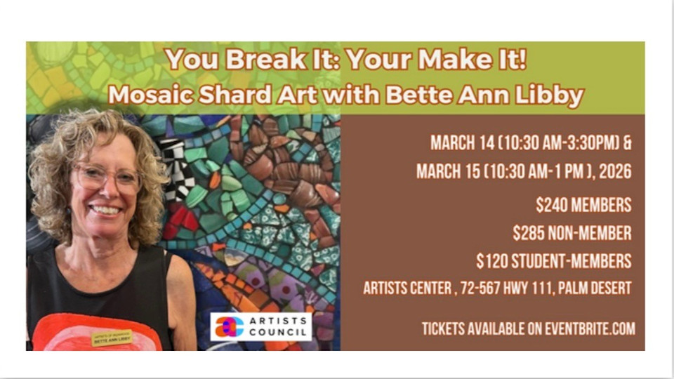 " You Break It, You Make It" Mosaic Shard Workshop