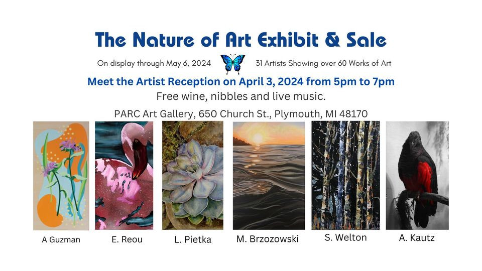 The Nature of Art Exhibit & Sale at PARC Gallery, Plymouth MI