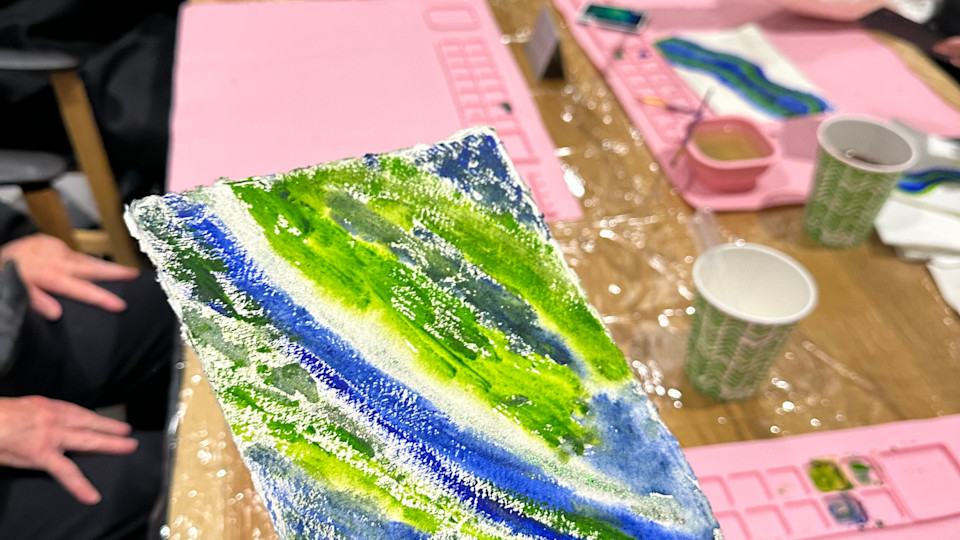 Auroras part 1 Handmade 150 gsm Recycled Cotton rag Deckle Edge paper