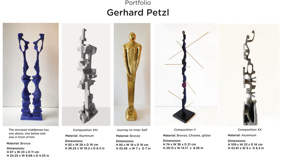 Portfolio sculptures in bronze and Aluminium 2024