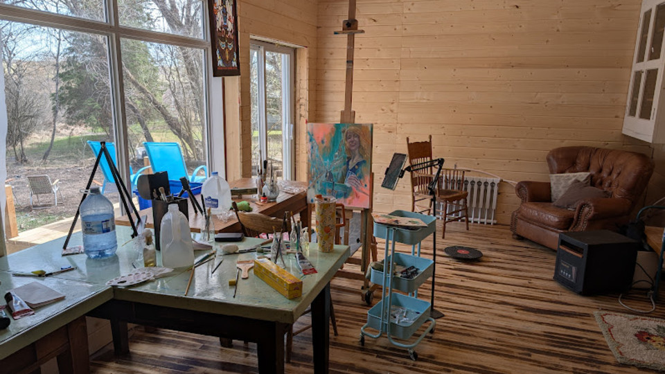 A look in my studio at our acreage