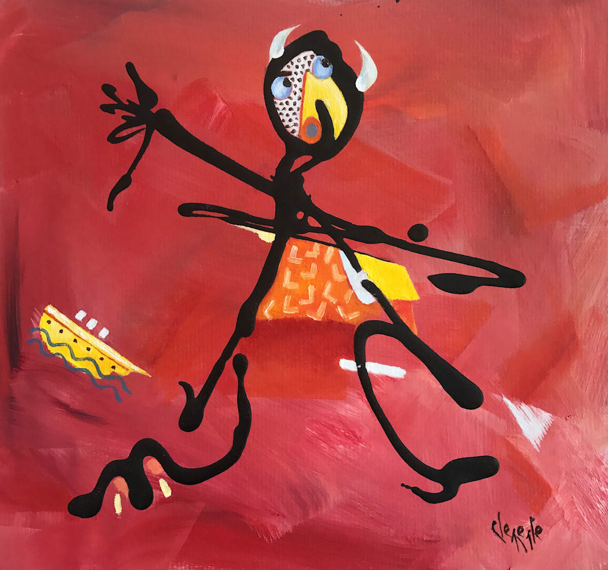 Minotaur on Red by Clemente Mimun, Image 1.