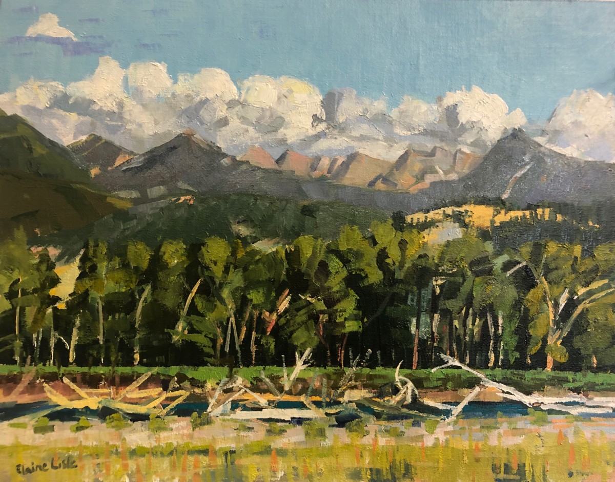 Sleeping Giant from Sacajawea Park by Elaine Lisle 