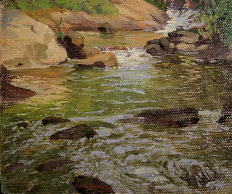 Cascading Brook by Norwood Hodge MacGilvary (1874-1949) 