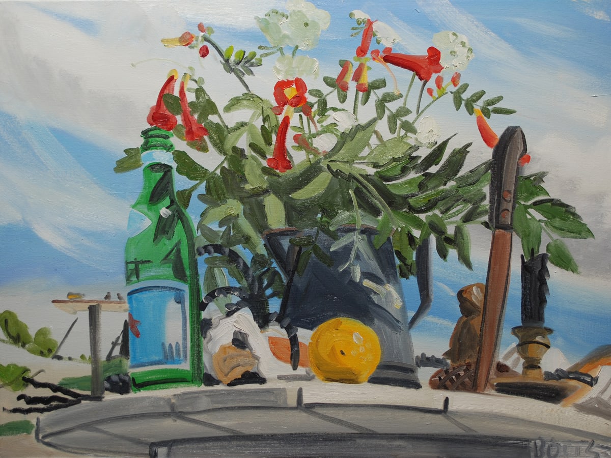 Paumanok Sunset with Sunflower by Gregory Botts 