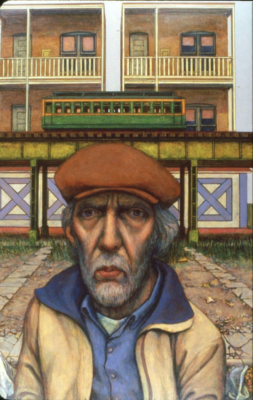 Self Portrait & L Train by Leopold Segedin 