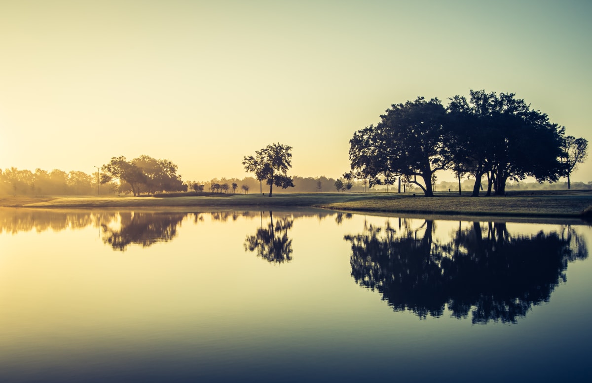 Sunrise by the Lake by Arun Shrestha 