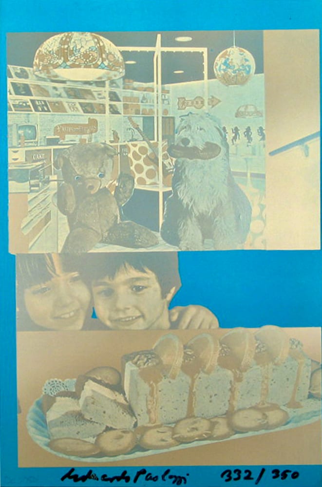 General Dynamic F.U.N. Why children commit suicide...read next moth's issue by Eduardo Paolozzi, Image 1.