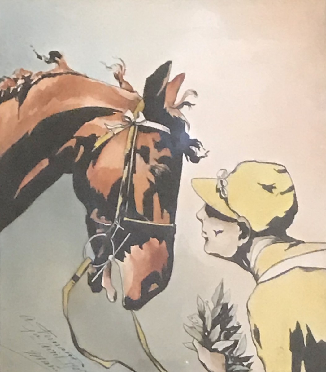 Yellow Jockey & Horse by 20th Century European 