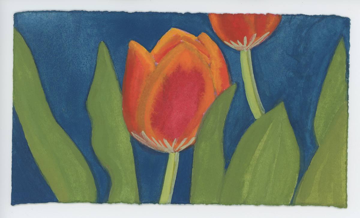 Two Tulips, #1619 by Raya Bodnarchuk, Image 1.