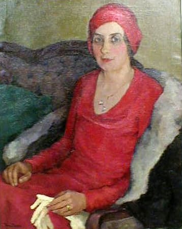 Portrait Ethel Crouch Brown by Tunis Ponsen 