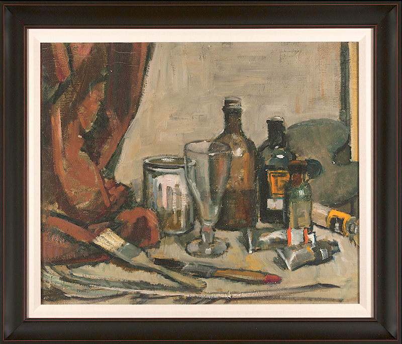 Bottles, Brushes and Paint 62 by Llewellyn Petley-Jones (1908-1986) 