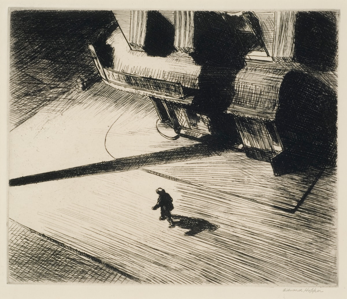 Night Shadows, from "Six American Etchings (Series I)" by Edward Hopper 