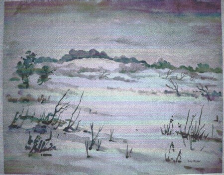 Winter Field Scene by Tunis Ponsen, Image 1.