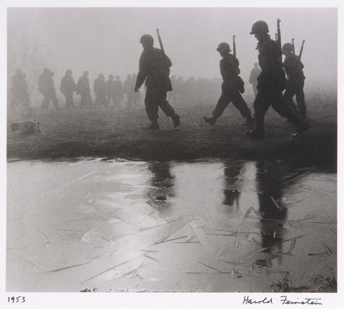 Soldiers in Icy Fog, Korea by Harold Feinstein 
