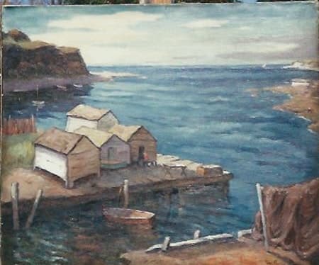 Fishing Shacks on Pier by Tunis Ponsen, Image 1.