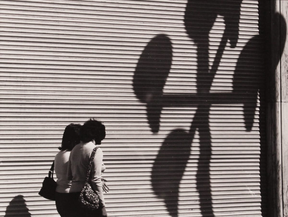 Dos Mujeres y la Gran Cortina con Sombras by Manuel Alvarez Bravo 