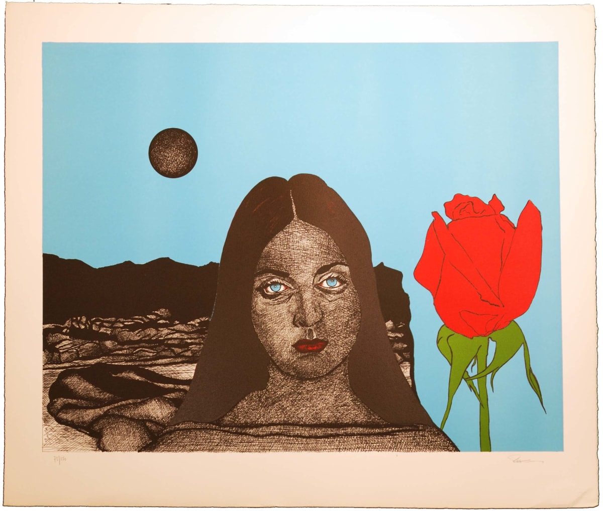 Pamela's Dream and Red Roses by Paul Van Hoeydonck 