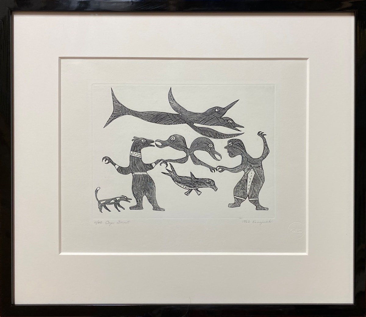 Untitled, #7 by Kenojuak Ashevak, CC, RCA (1927-2013) 