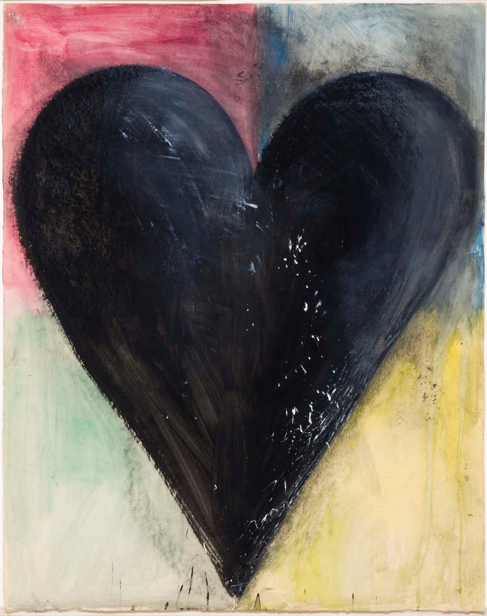 Untitled (Black Heart) by Jim Dine 