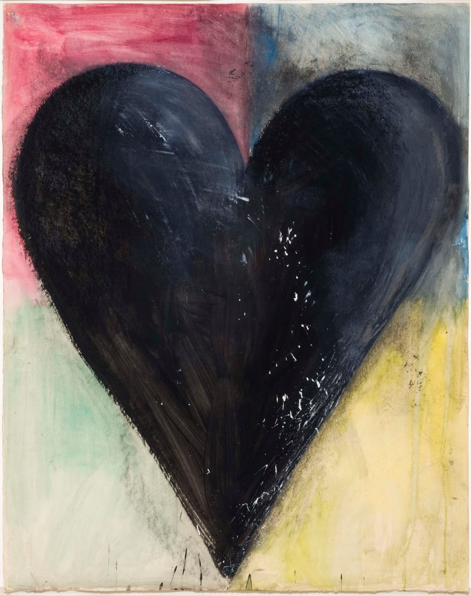 Untitled (Black Heart) by Jim Dine, Image 1.