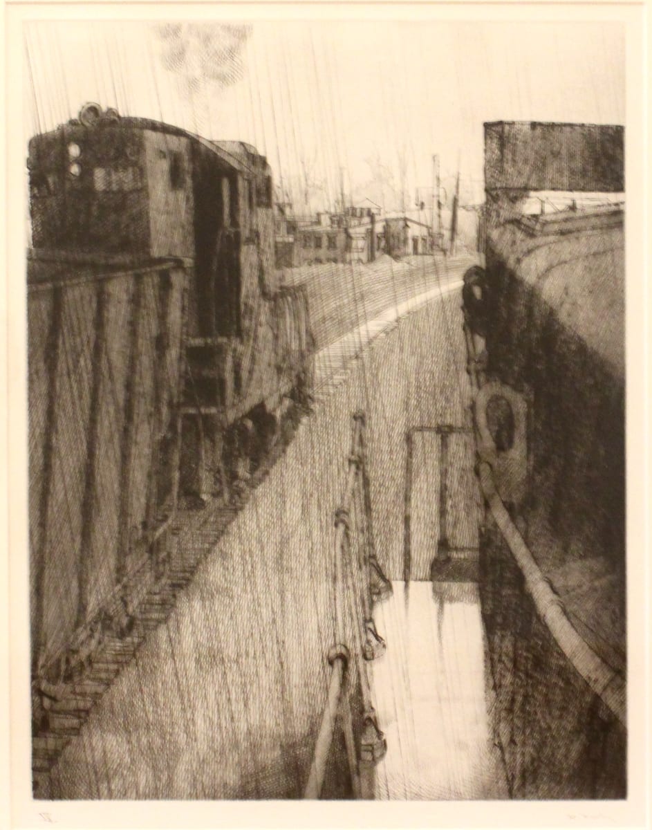 Two Trains Passing in the Rain by DeWitt Hardy, Image 1.