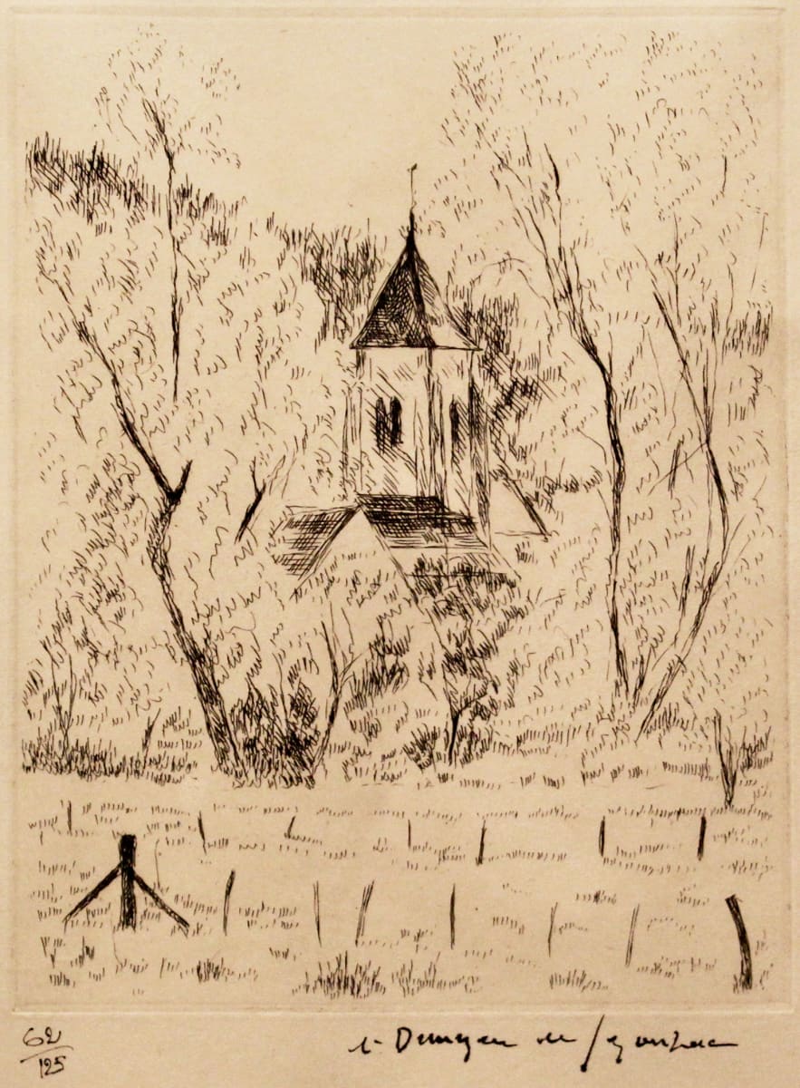 L'Eglise A Travers Les Arbres by André Dunoyer de Segonzac 