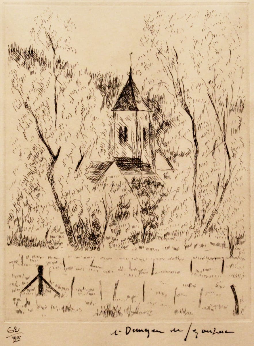 L'Eglise A Travers Les Arbres by André Dunoyer de Segonzac, Image 1.
