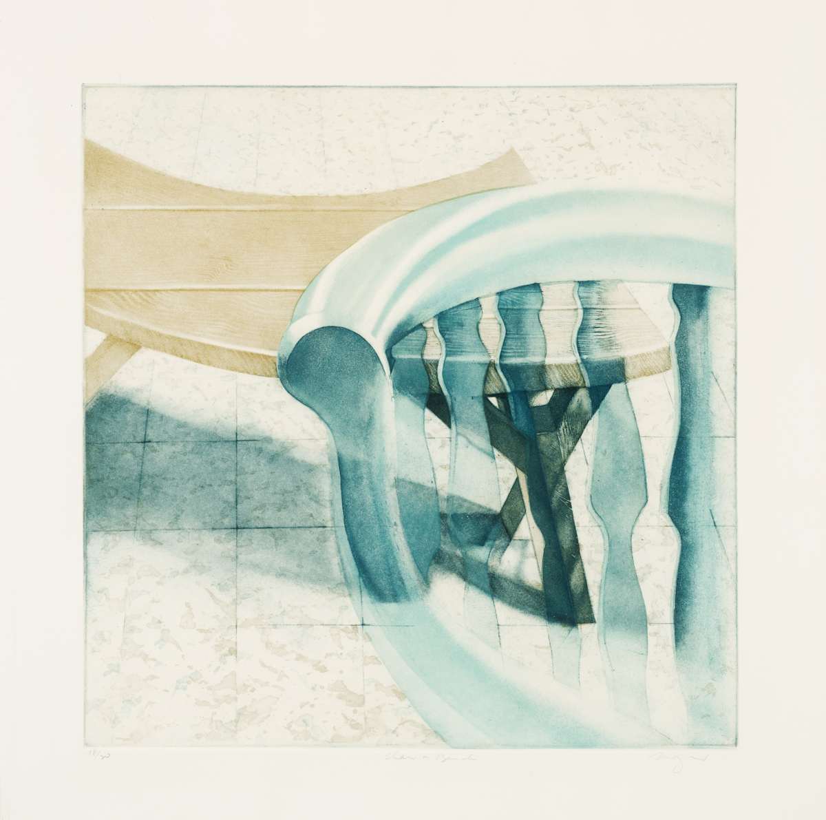 Chair and Bench by Michael Mazur, Image 1.