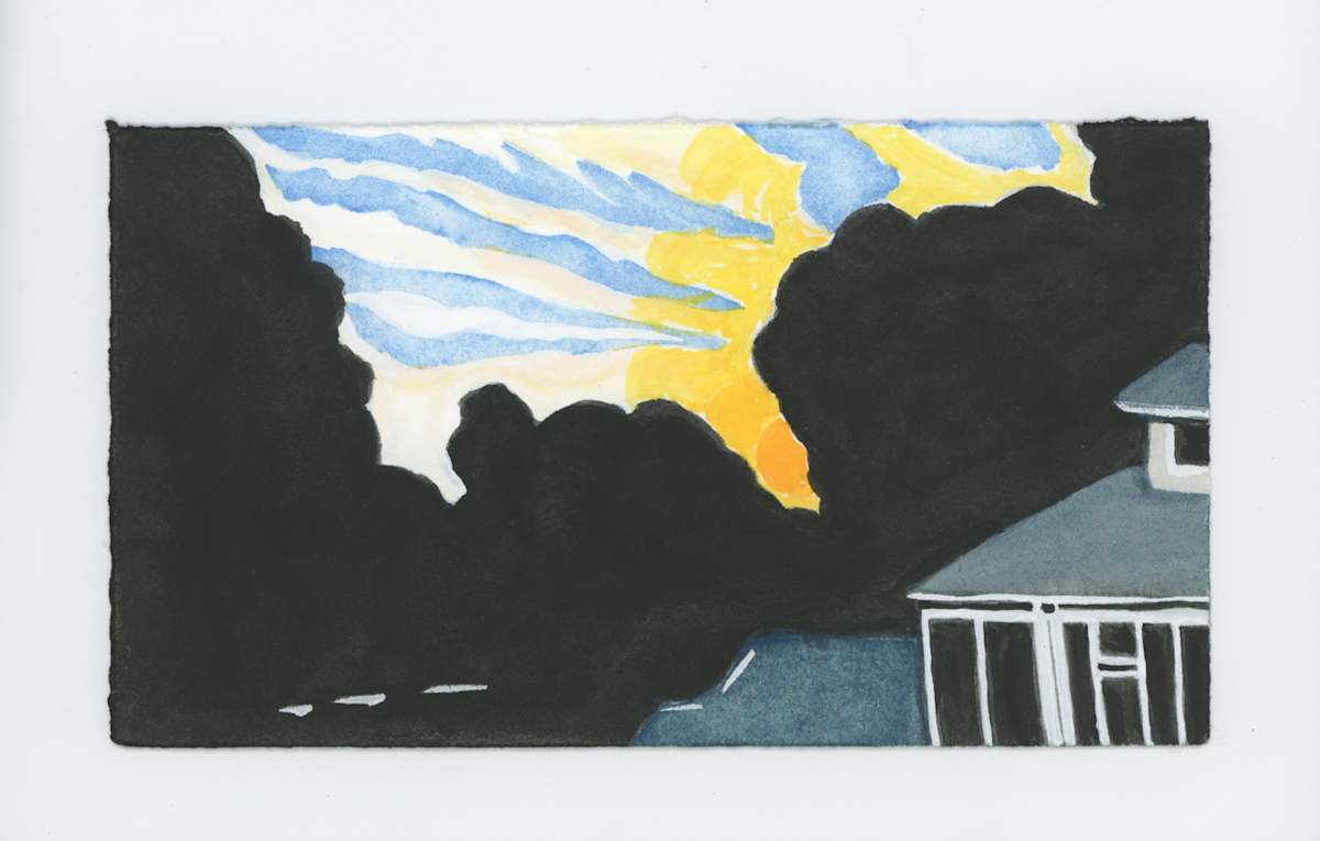 Sunset Down the Street, #1784, Image 1.