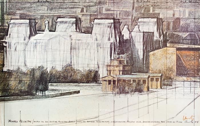 Wrapped Reichstag - Project for Berlin by Hristo Javachev CHRISTO 