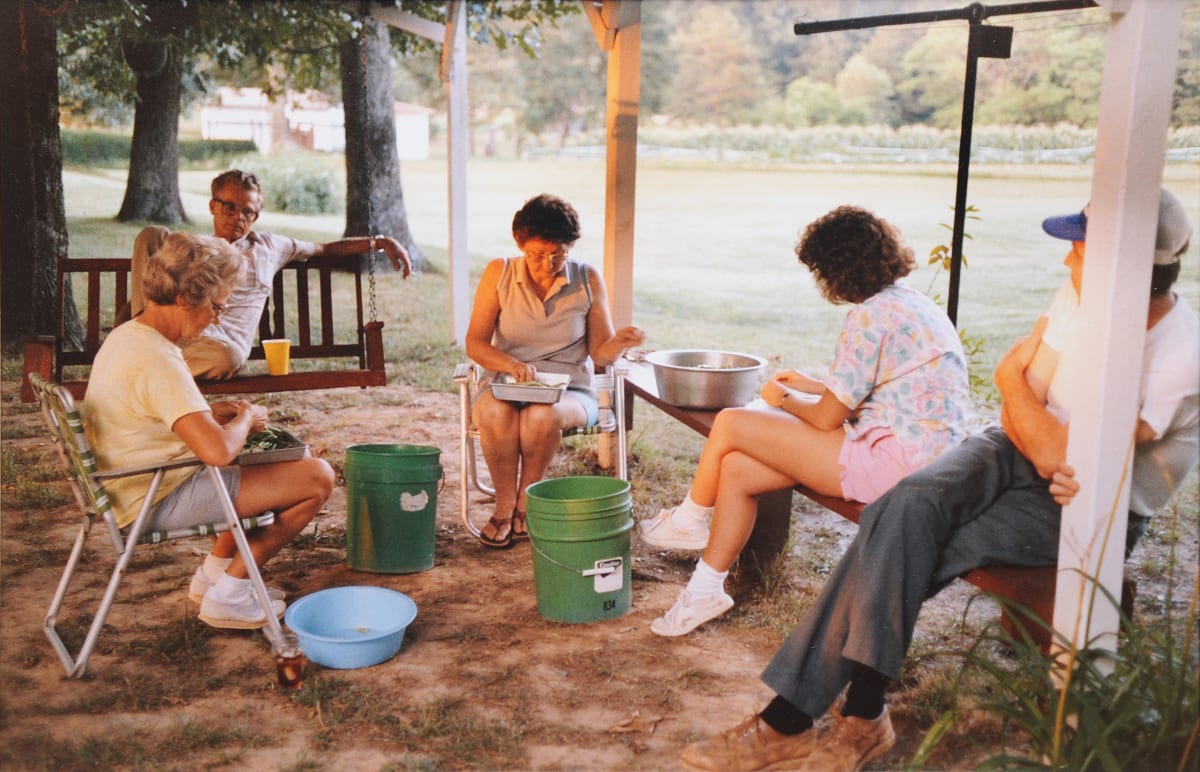 Women Stringing Beans, Iron Station, North Carolina by Arty Schronce 