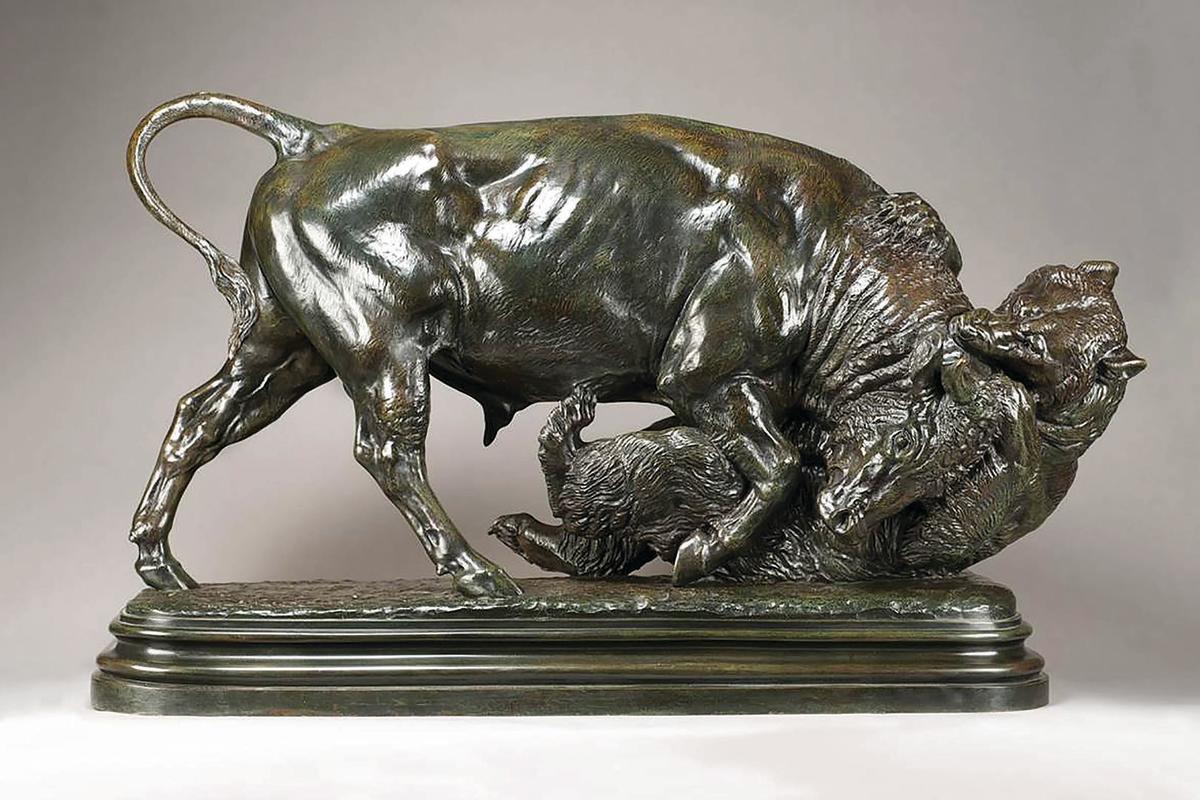 Un taureau et un ours (Bull and Bear) by Isidore Jules Bonheur 