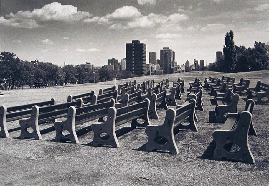 Empty Rows of Benches by N. Jay Jaffee 
